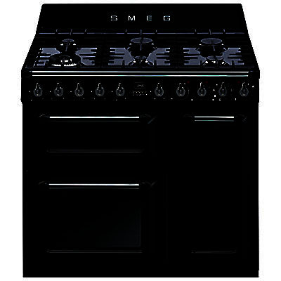 Smeg Victoria Dual Fuel Range Cooker Gloss Black Smeg Victoria Dual Fuel Range Cooker Gloss Black
